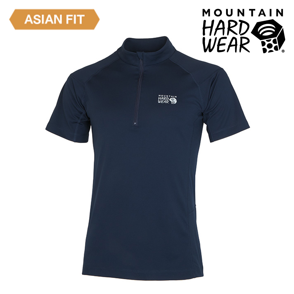 【Mountain Hardwear】Estero Short Sleeve Zip T 彈性短袖拉鍊排汗衣 男款 海軍藍 #OE1249