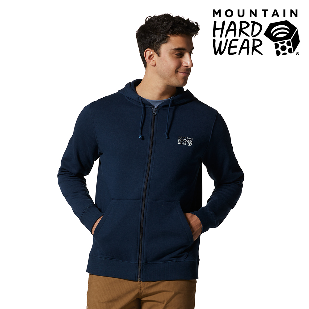 【美國 Mountain Hardwear】MHW LOGO™ Full Zip Hoody 連帽有機棉外套 男款 海軍藍#1924861