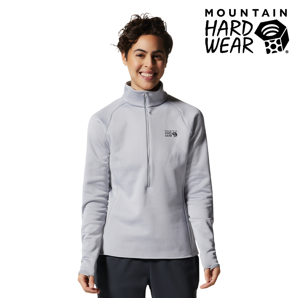 【Mountain Hardwear】Polartec Power Str Pro 保暖刷毛立領拉鍊排汗衣 女款 冰河 #1993411