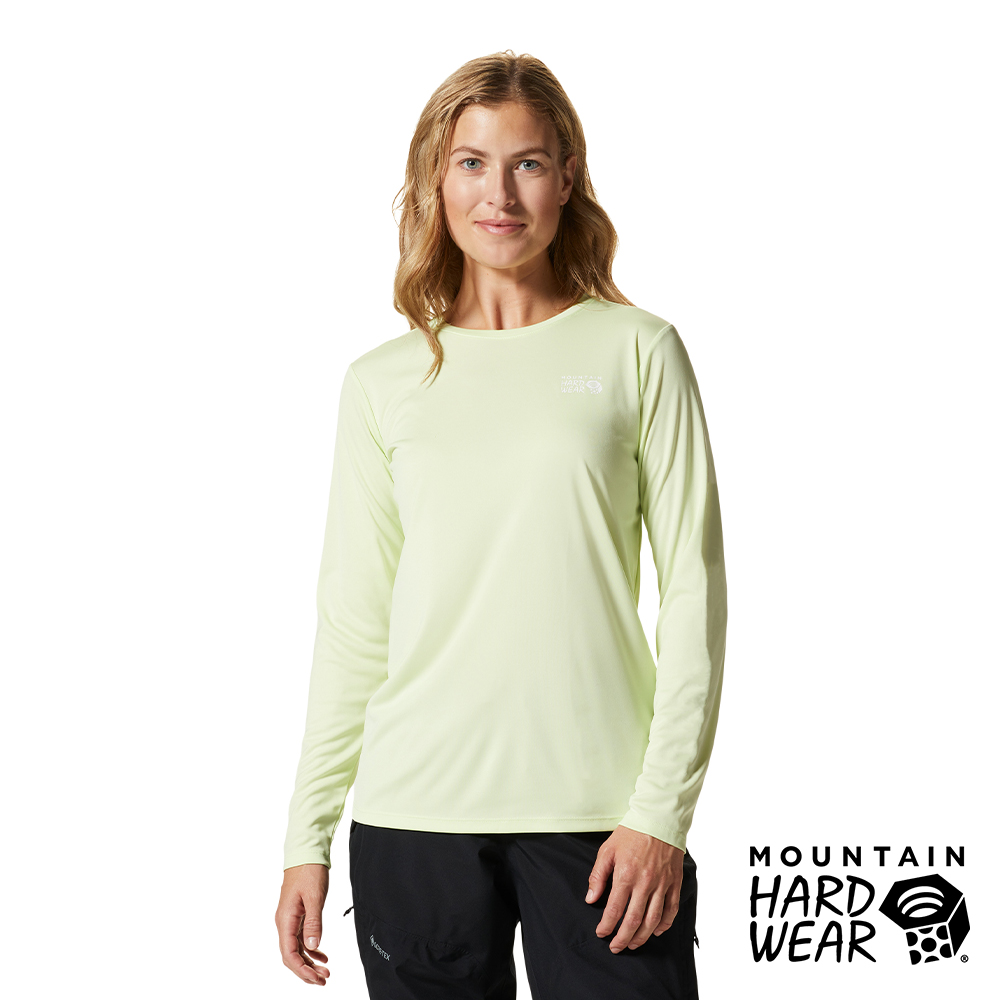 【Mountain Hardwear】Wicked Tech Long Sleeve W 防曬快乾長袖排汗衣 女款 電質黃 #1983061