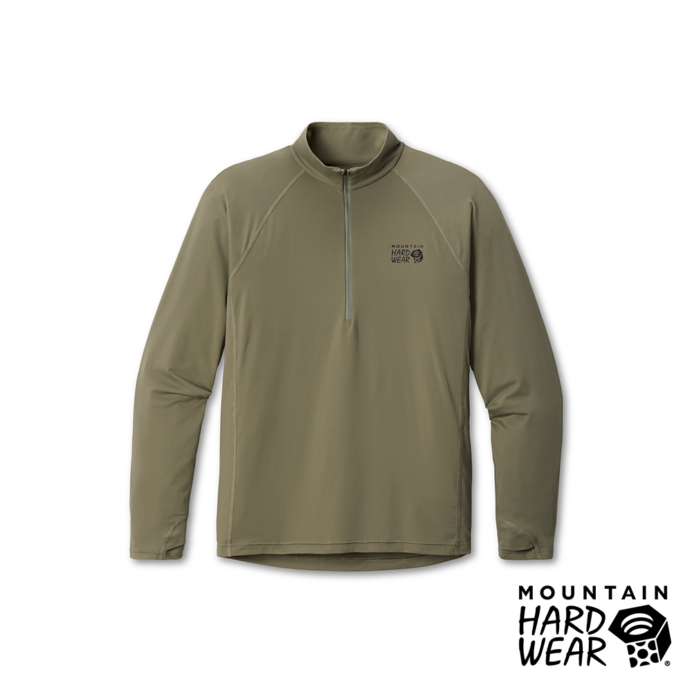 【Mountain Hardwear】Crater Lake Half Zip 立領半拉鍊長袖排汗衣 男款 深石綠 #1993351