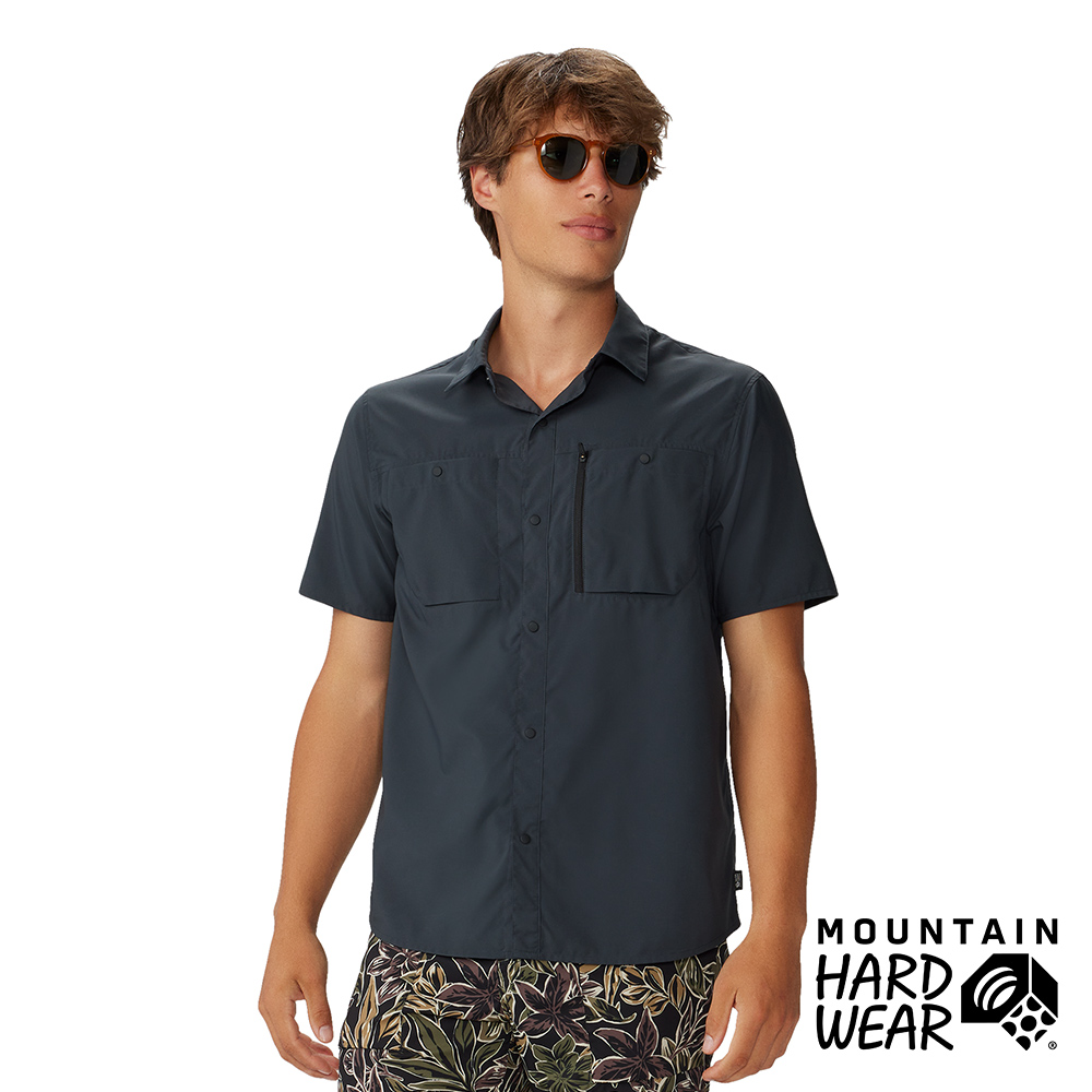 【Mountain Hardwear】Trail Sender Short Sleeve 防曬彈性短袖襯衫 深風暴灰 男款 #2068741