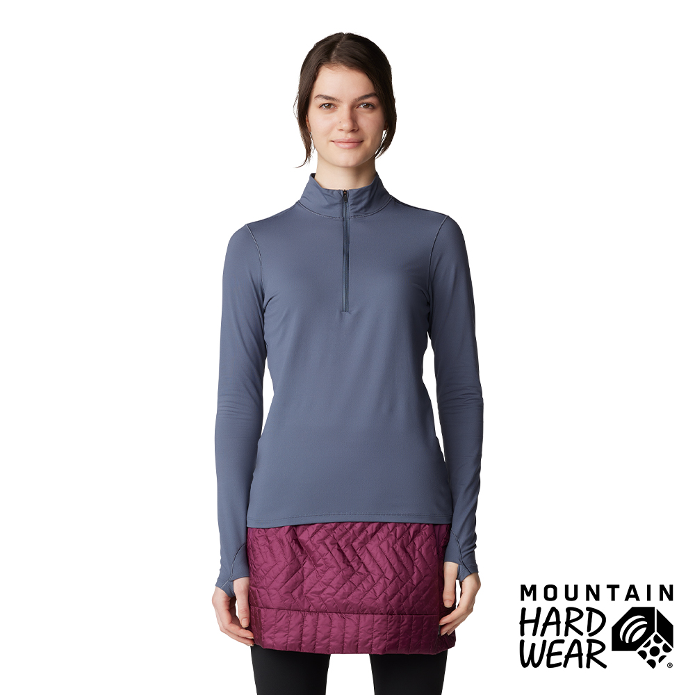 【Mountain Hardwear】MHW Butter Up™ Half Zip 防曬半拉鍊長袖排汗衣 女款 石板藍 #2084621
