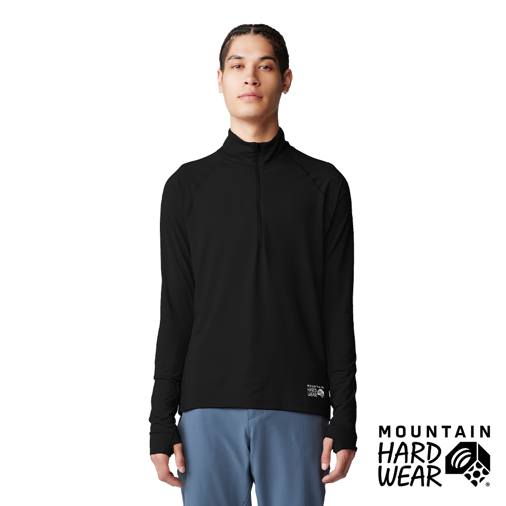 【Mountain Hardwear】Butter Up Half Zip 奶油感防曬半拉鍊長袖排汗衣 男款 黑色 #2084661