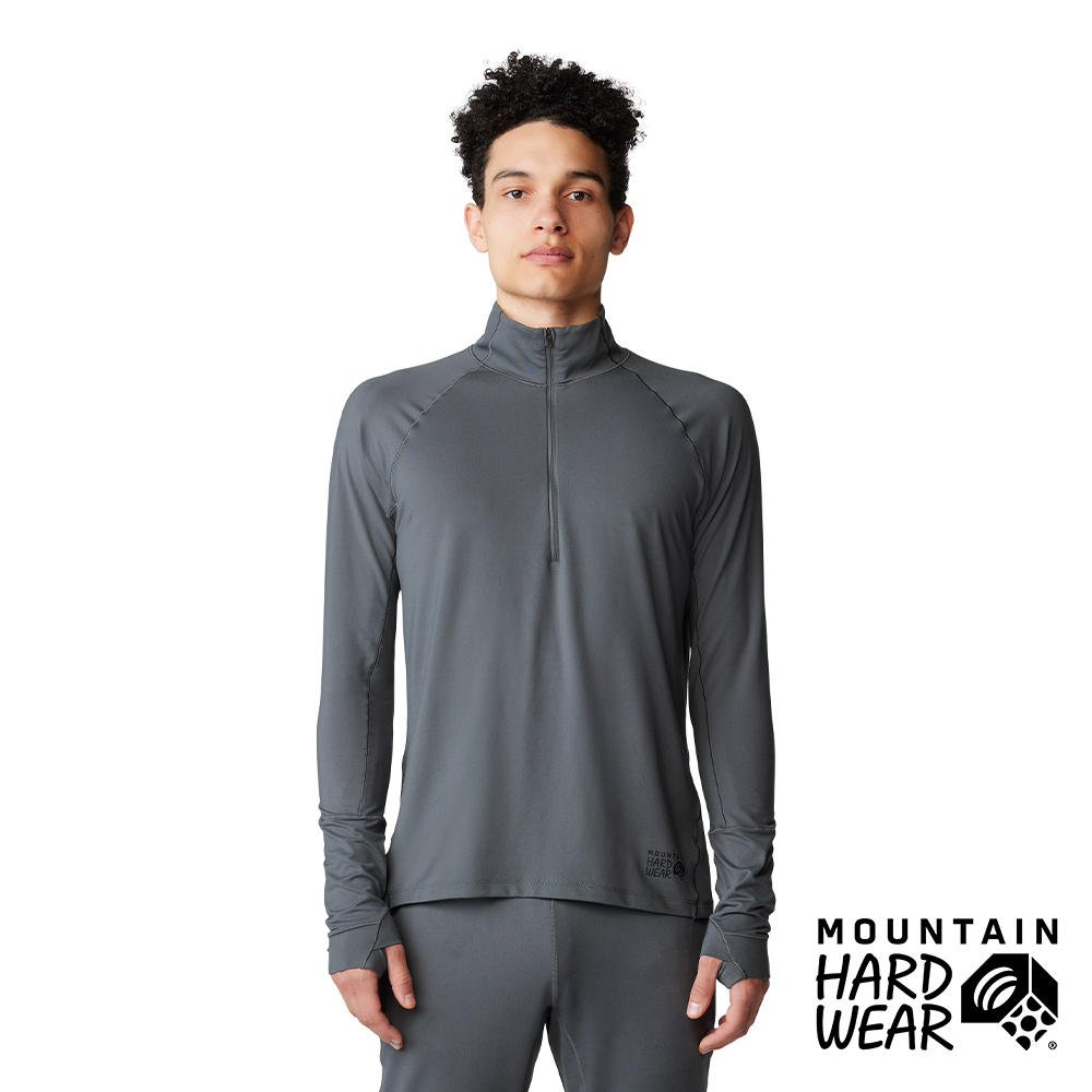 【Mountain Hardwear】Butter Up Half Zip 奶油感防曬半拉鍊長袖排汗衣 男款 火山黑 #2084661
