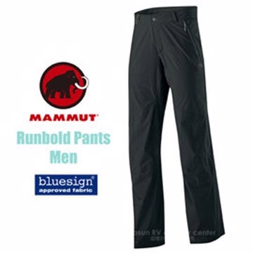 【MAMMUT 長毛象】男新款 Runbold Pants Men 彈性透氣排汗防潑水長褲 黑 1020-06812-0001