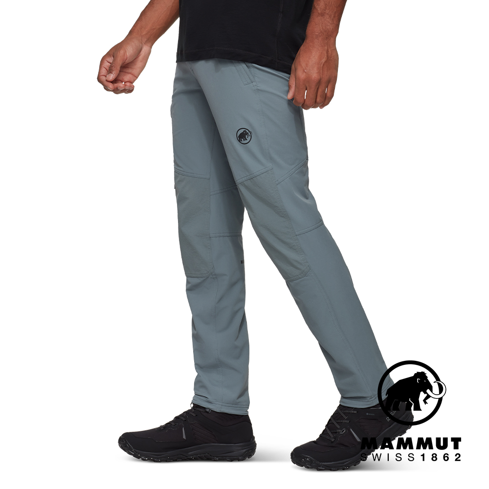 【Mammut 長毛象】Runbold Guide SO Pants Men 防風防潑水健行軟殼長褲 地層灰藍 男款 #1021-01460