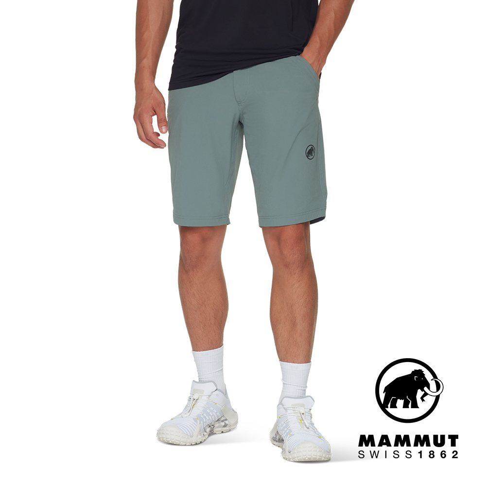 【Mammut 長毛象】Hiking V Shorts Men 防曬彈性健行短褲 地層灰藍 男款 #1023-01150