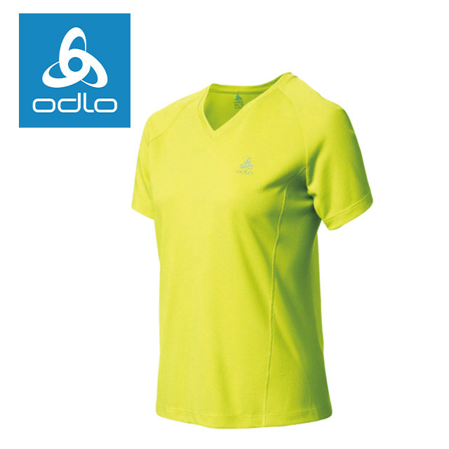 【瑞士ODLO】女合身短袖T恤200661 (螢光綠45000)