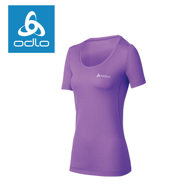 【瑞士ODLO】女銀離子抗UV短袖ㄒ恤 200881 (30023-紫)
