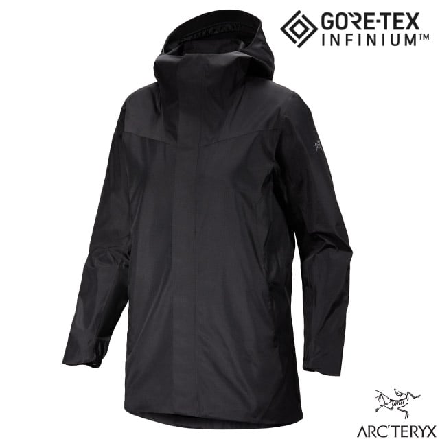 【ARCTERYX 始祖鳥】女 Gore-Tex SOLANO HOODY 防風透氣軟殼連帽中長外套夾克/X000007300 黑