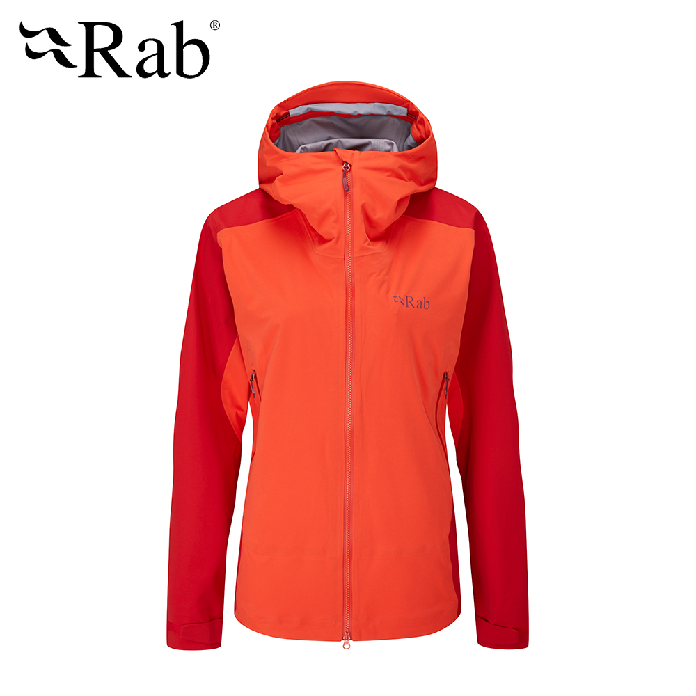【英國 RAB】Kinetic Alpine 2.0 Jacket Wmns 高透氣彈性防水連帽外套 女款 葡萄柚 #QWG70