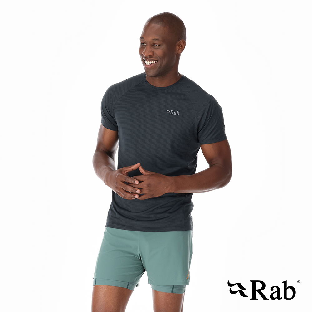 【英國 RAB】Sonic Tee 短袖透氣排汗衣 男款 鯨魚灰 #QBL01