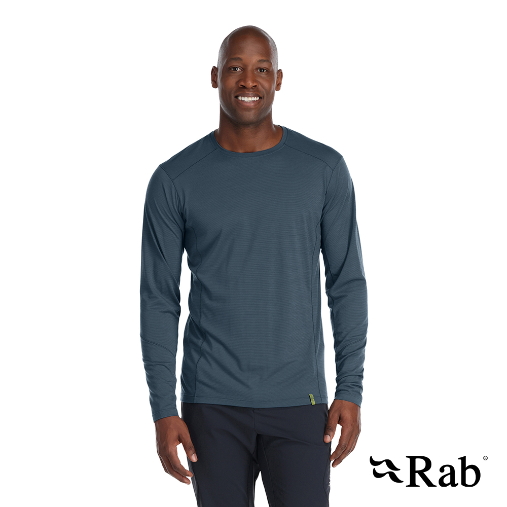 【英國 RAB】Syncrino Base LS Tee 羊毛混紡長袖排汗衣 男款 獵戶藍 #QBL32