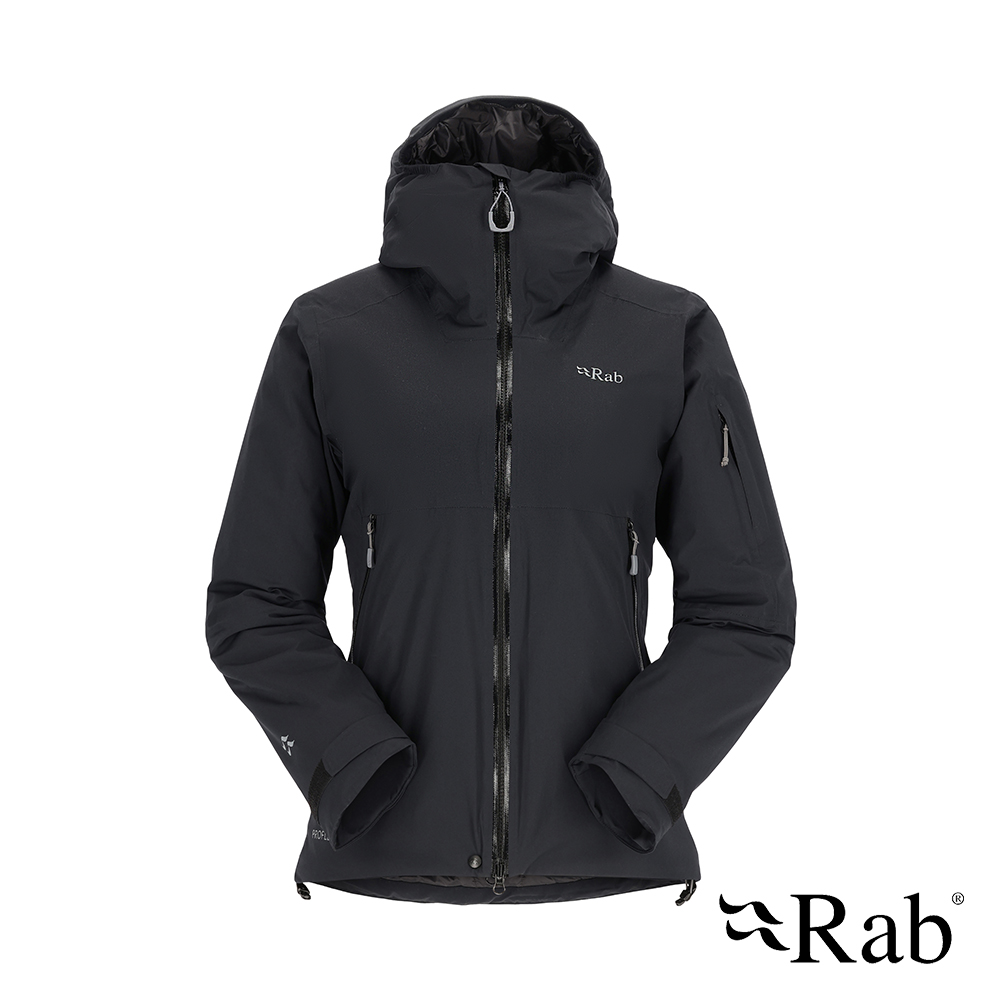 【英國 RAB】Khroma Transpose Jacket Wmns 二合一防風雨化纖連帽外套 女款 黑色 #QIP06