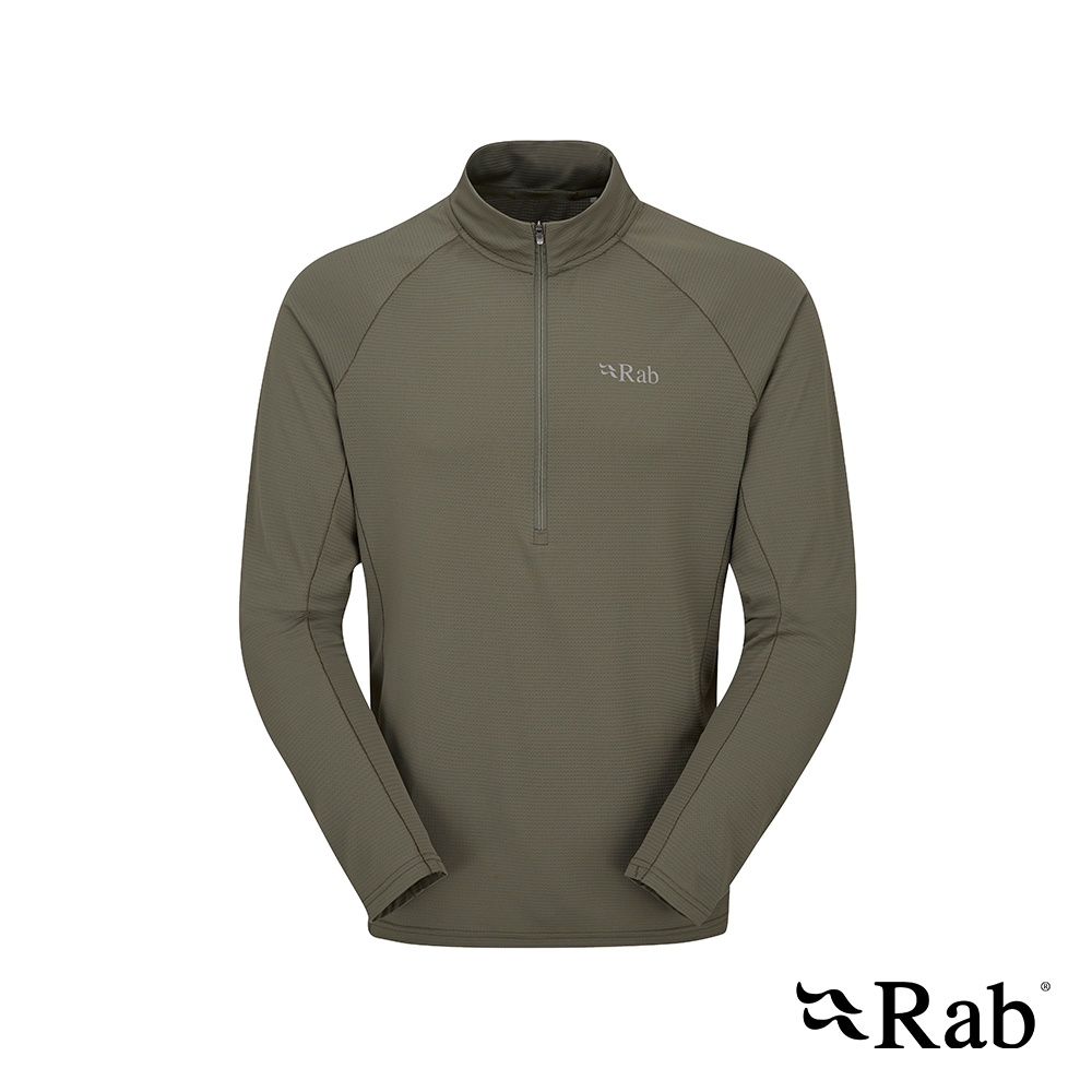 【RAB】Sonic LS Zip 長袖透氣拉鍊排汗衣 男款 淺卡其 #QBL03