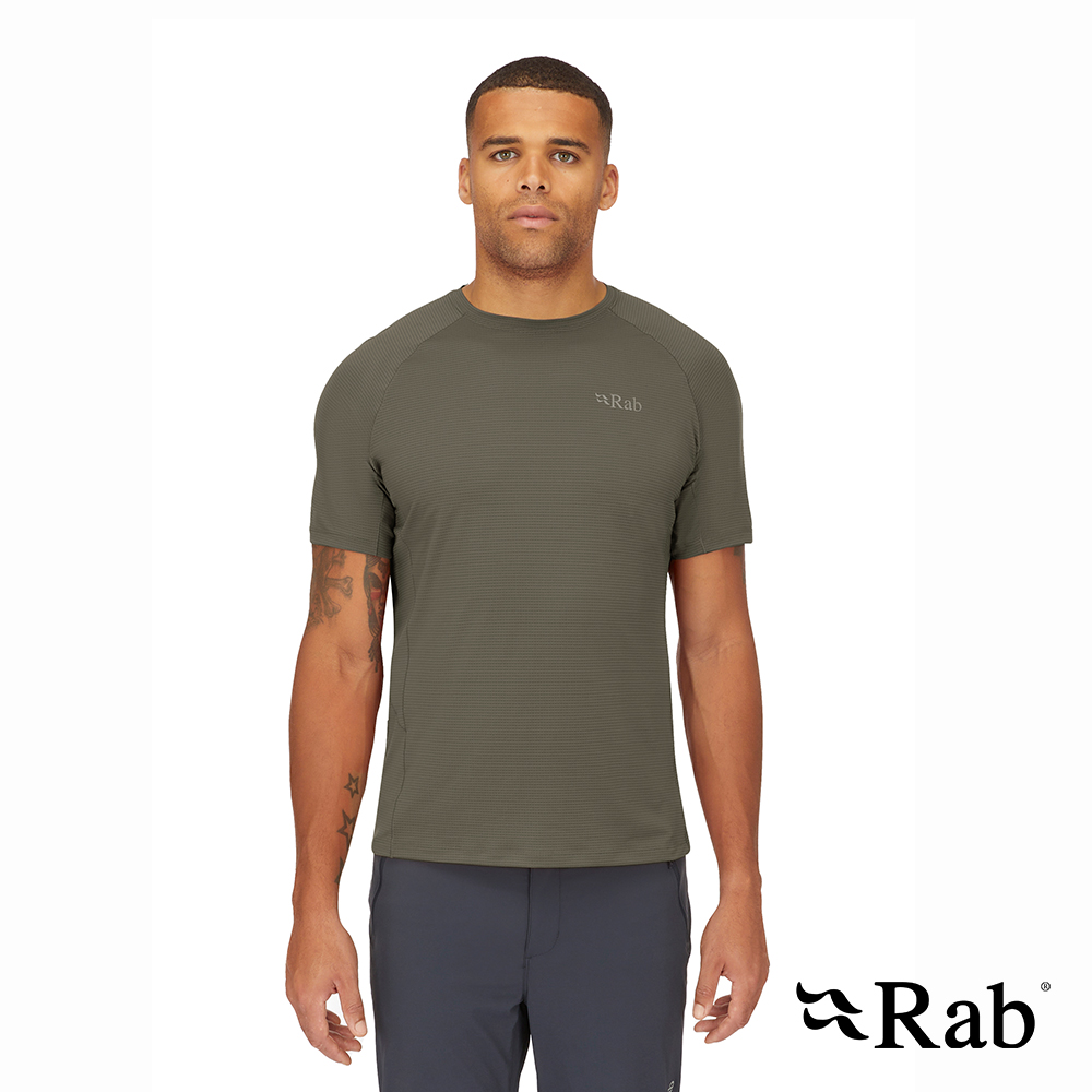 【RAB】Sonic Tee 短袖透氣排汗衣 男款 淺卡其 #QBL01