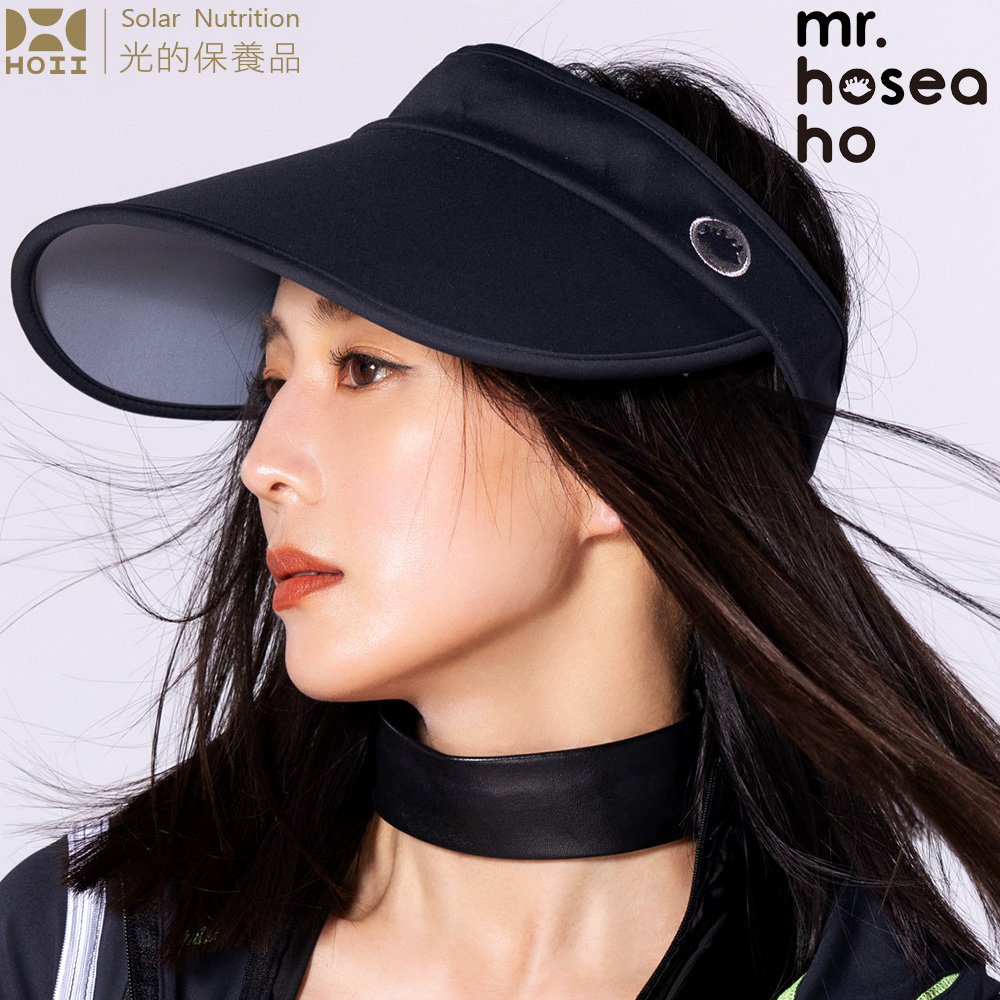 【后益 HOII】MR.HOSEA HO 時尚輕巧遮陽帽 ★黑 -時尚機能防曬涼感抗UPF50抗UV