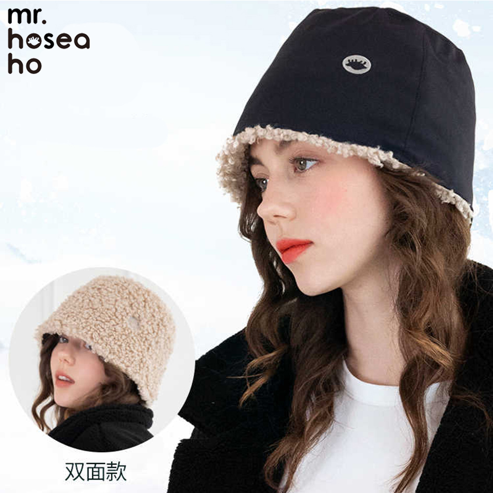 【后益 HOII】MR.HOSEA HO 保暖暖絨雙面圓筒帽 ★棕黑雙色 -時尚機能防曬涼感抗UPF50抗UV