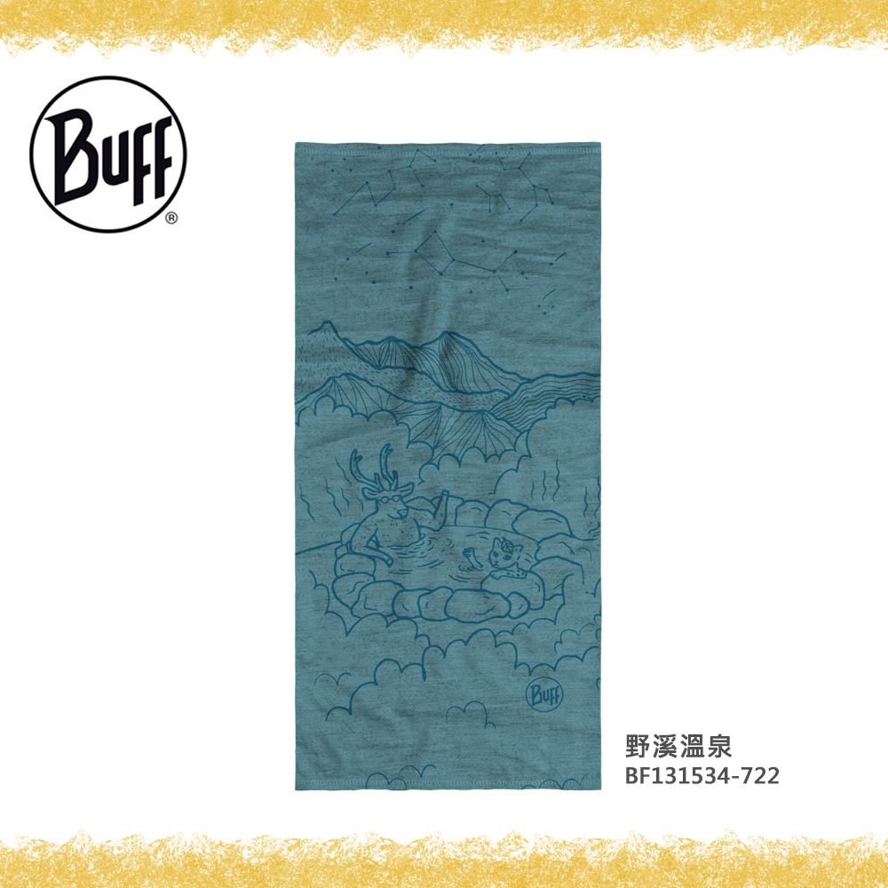 【BUFF】BF131533 舒適條紋-美麗諾羊毛頭巾-野溪溫泉