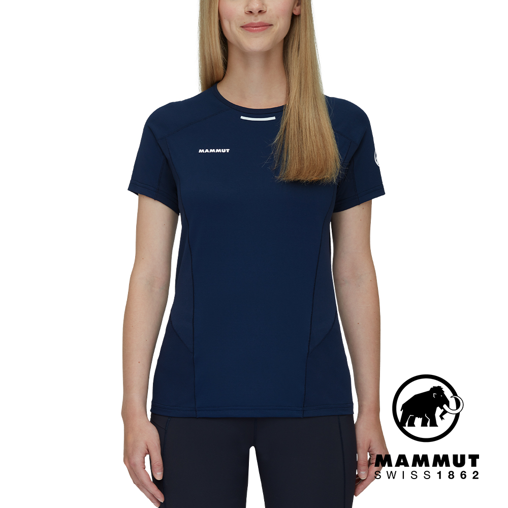 【Mammut 長毛象】Aenergy FL T-Shirt 輕量抗菌短袖排汗衣 海洋藍 女款 #1017-05020