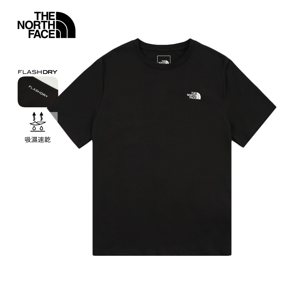The North Face北面女款黑色吸濕排汗短袖T恤｜8CK8JK3 排汗衫