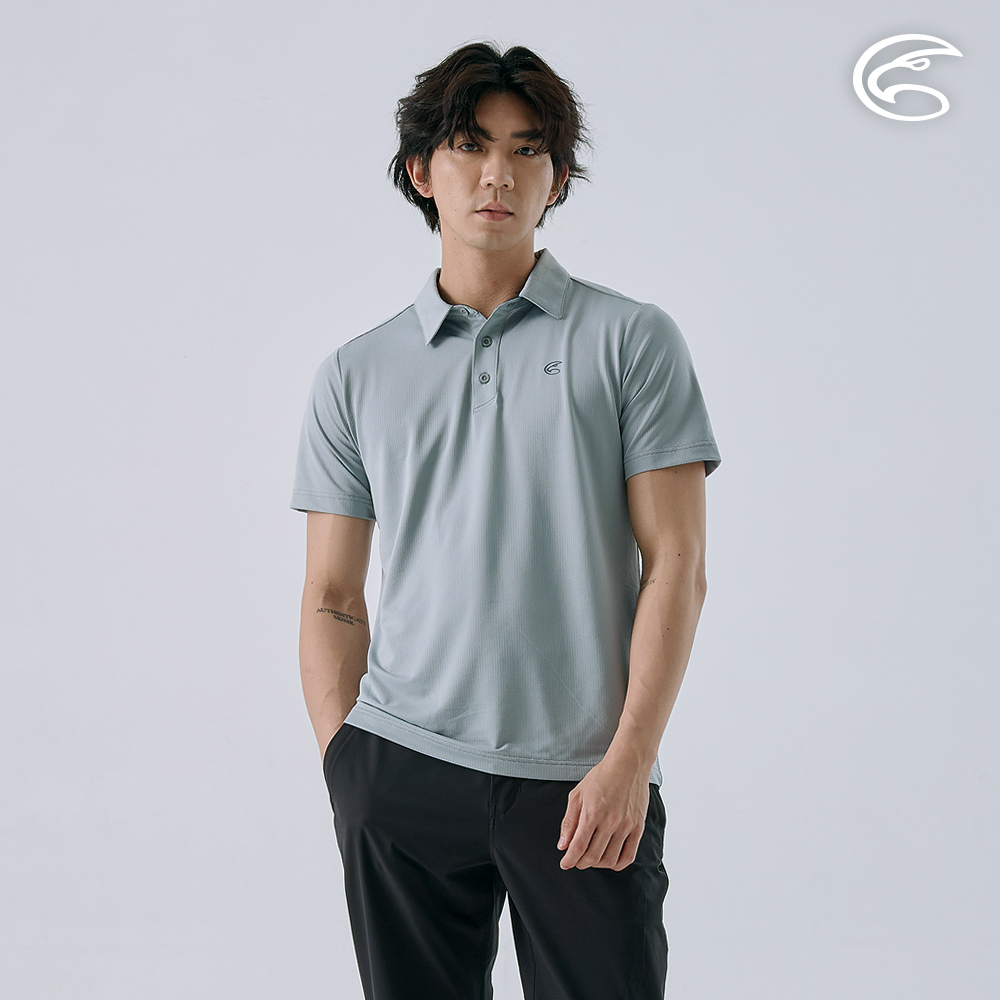ADISI 男排汗快乾抑菌短袖POLO衫 AL2411077 環保灰