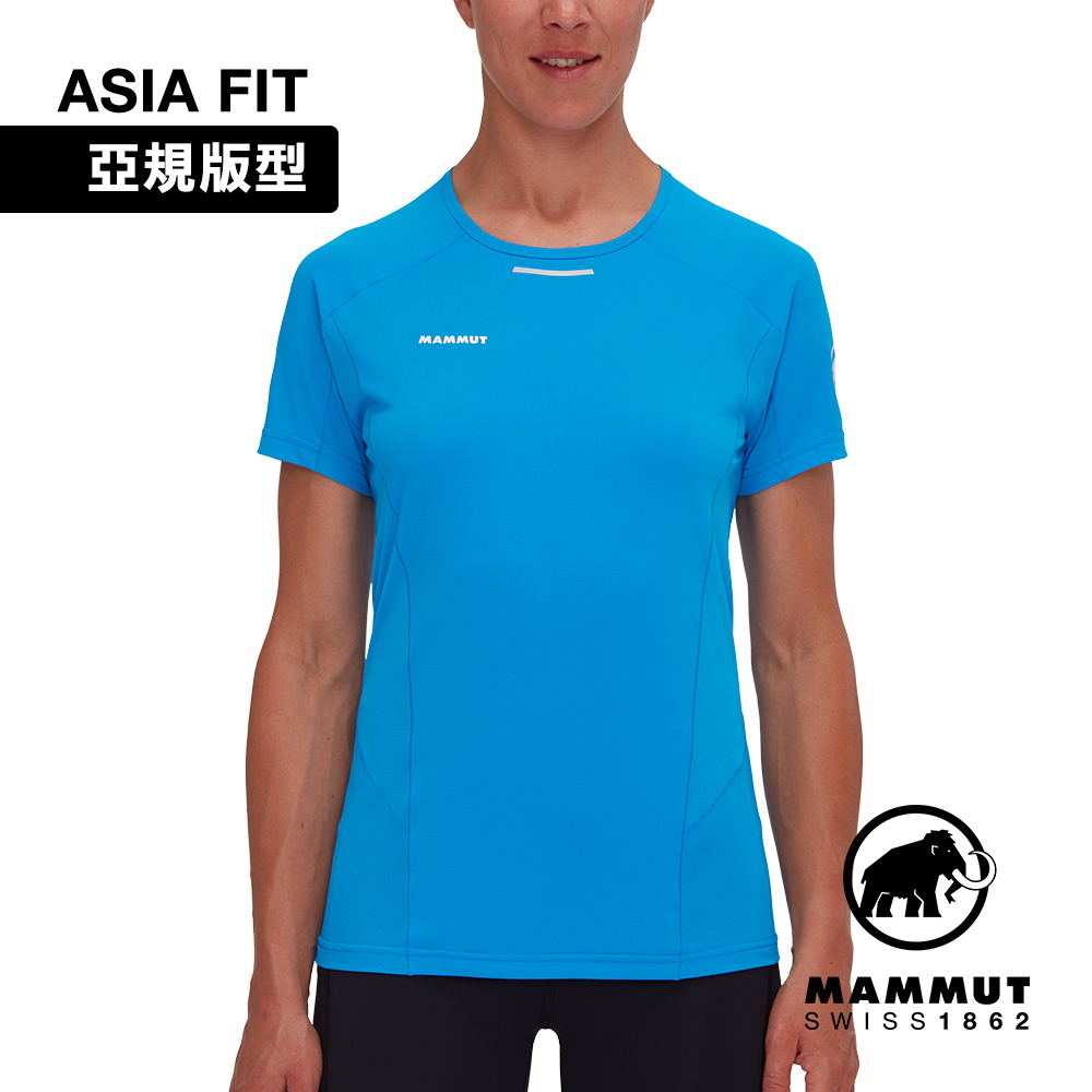 【Mammut 長毛象】Aenergy FL T-Shirt AF W 抗菌短袖排汗衣 冰川藍 女款 #1017-04990