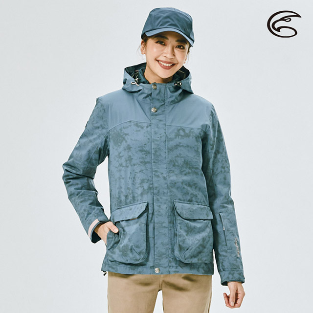 ADISI AJ2021016女二件式防水透氣保暖外套(內件羽絨)/復古藍/深藍