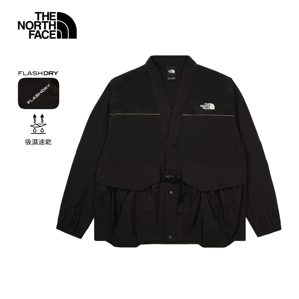 The North Face北面UE男款黑色吸濕排汗長袖襯衫｜8CJQJK3 排汗衫