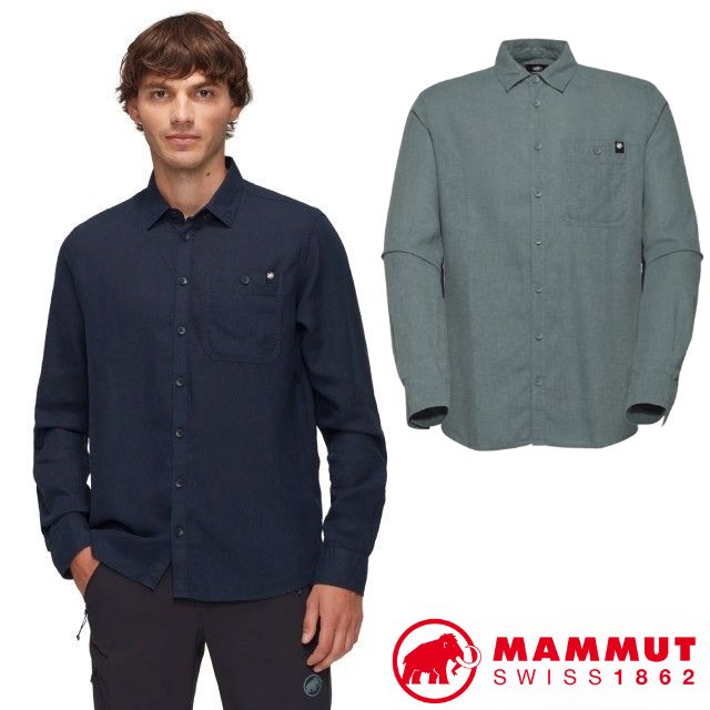 【MAMMUT 長毛象】男 Alvra Summer 輕柔透氣防曬長袖襯衫/1015-01570