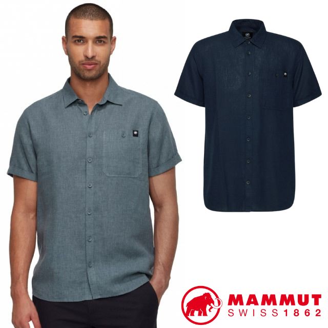 【MAMMUT 長毛象】男 Alvra Summer 輕柔透氣防曬短袖襯衫/1015-01580