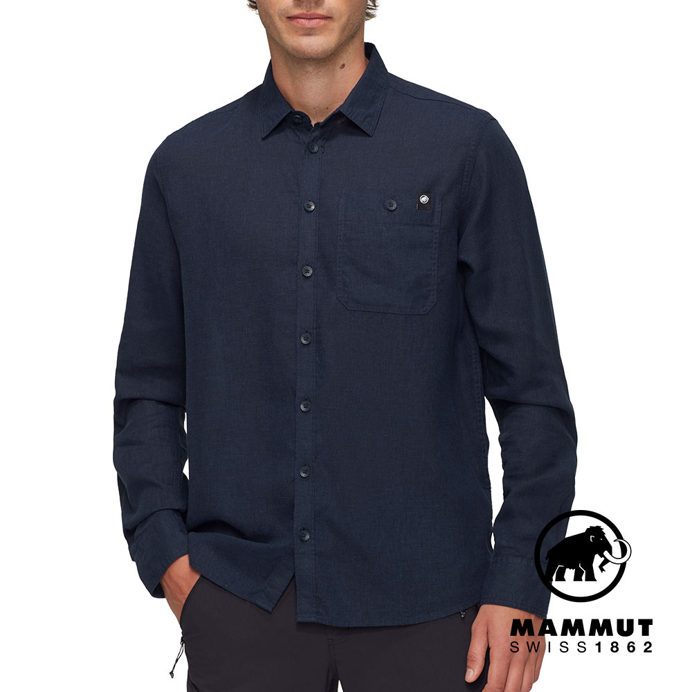 【Mammut 長毛象】Alvra Summer LS Shirt 透氣排濕長袖襯衫 男款 海洋藍 #1015-01570