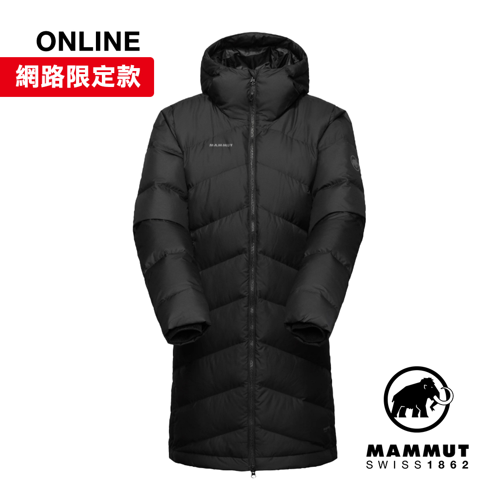 【Mammut 長毛象】Fedoz IN Hooded Parka W 長版羽絨連帽大衣外套 黑色 女款 #1013-02091