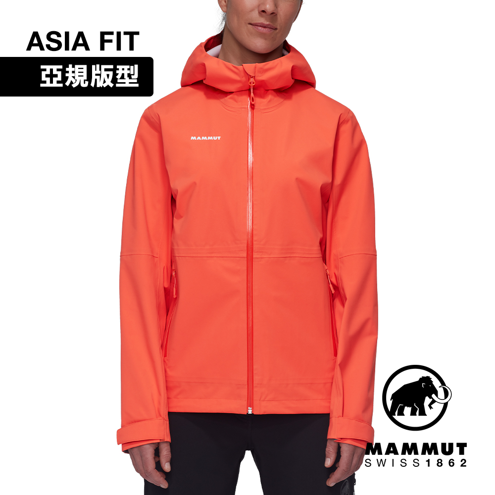 【Mammut 長毛象】Linard Guide HS Hooded AF 防水防風連帽外套 女款 蜜桃粉 #1010-30940
