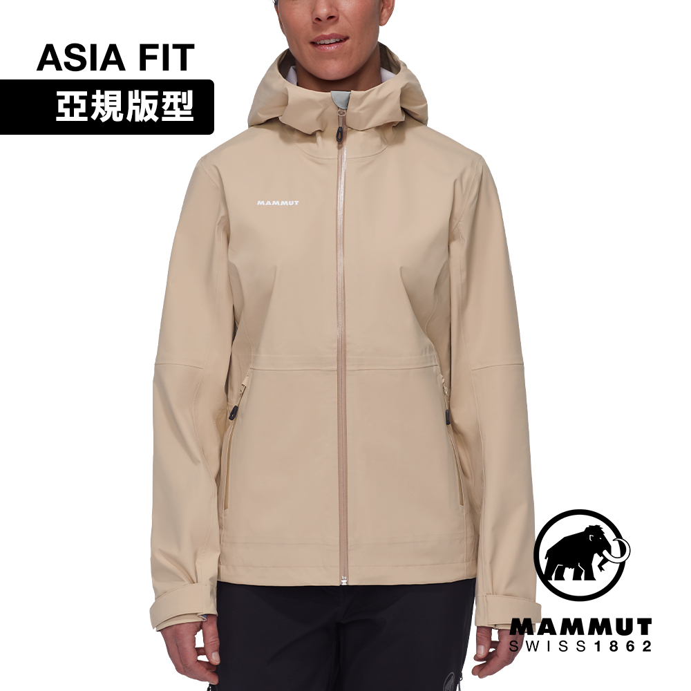 【Mammut 長毛象】Linard Guide HS Hooded AF 防水防風連帽外套 女款 薩凡納褐 #1010-30940