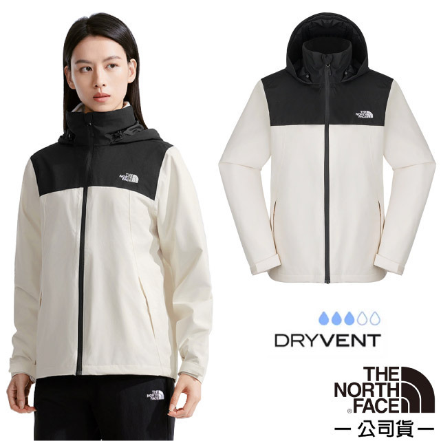 【The North Face】女 SANGRO DRYVENT 防風防水透濕耐磨保暖連帽外套/8CK6-ROU 沙丘白