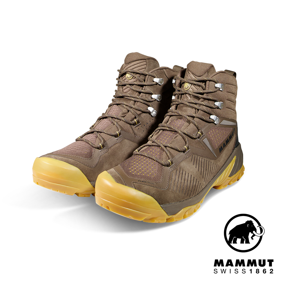 【Mammut 長毛象】Sapuen High GTX Men 高筒健行登山鞋 鷦鷯棕/琥珀綠 男款 #3030-04241