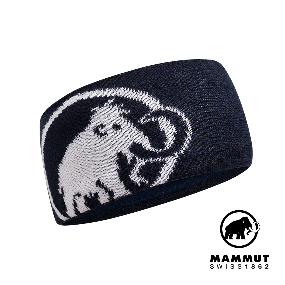 【Mammut 長毛象】Tweak Headband 保暖針織LOGO頭帶 海洋藍 #1191-03451