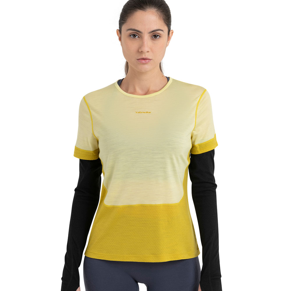 【紐西蘭Icebreaker】女 ZoneKnit™ Cool-Lite™ Energy Wind 網眼圓領短袖上衣-125