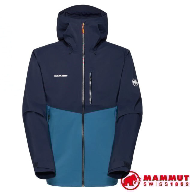 【MAMMUT 長毛象】男 Alto Guide HS 輕量防潑水防風透氣外套/1010-29561-50554 深冰藍/海洋藍
