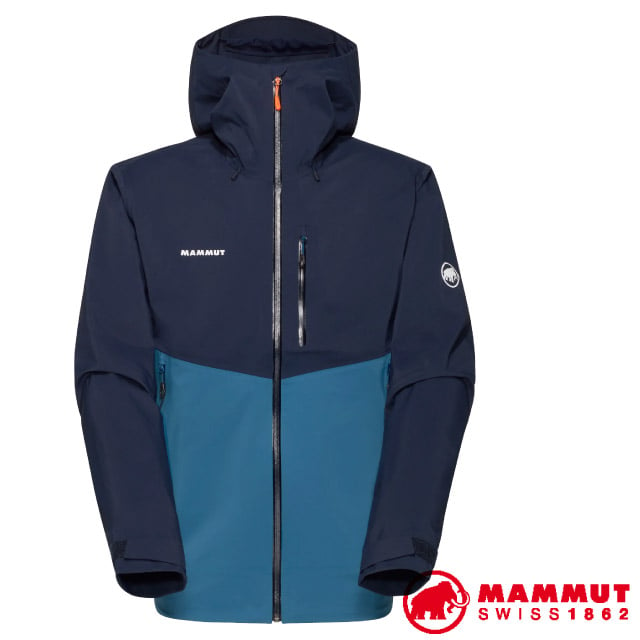 【MAMMUT 長毛象】男 Alto Guide HS 輕量防潑水防風透氣外套/1010-29561-50554 深冰藍/海洋藍