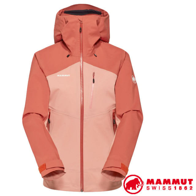 【MAMMUT 長毛象】女 Alto Guide HS 輕量防潑水防風透氣外套/1010-29571-3772 石英粉/磚紅