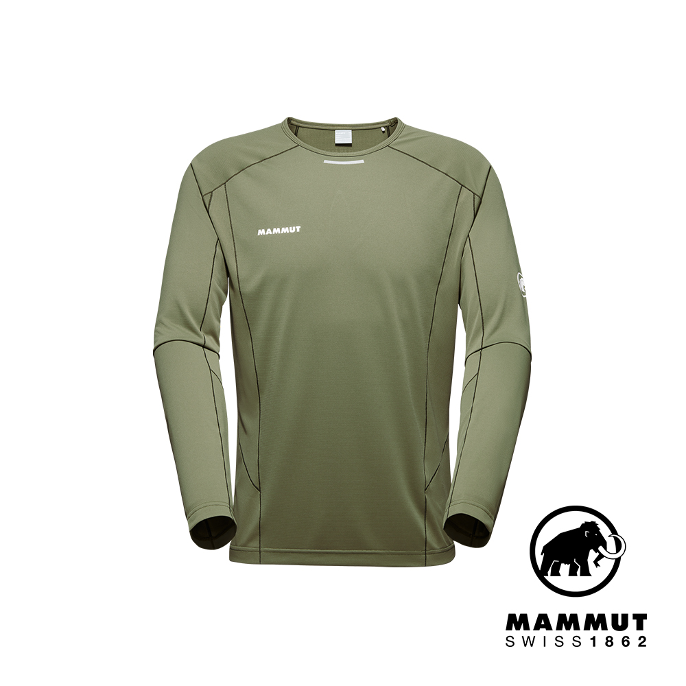 【Mammut 長毛象】Aenergy FL Longsleeve Men 輕量抗菌長袖排汗衣 沼澤綠 男款 #1016-01370