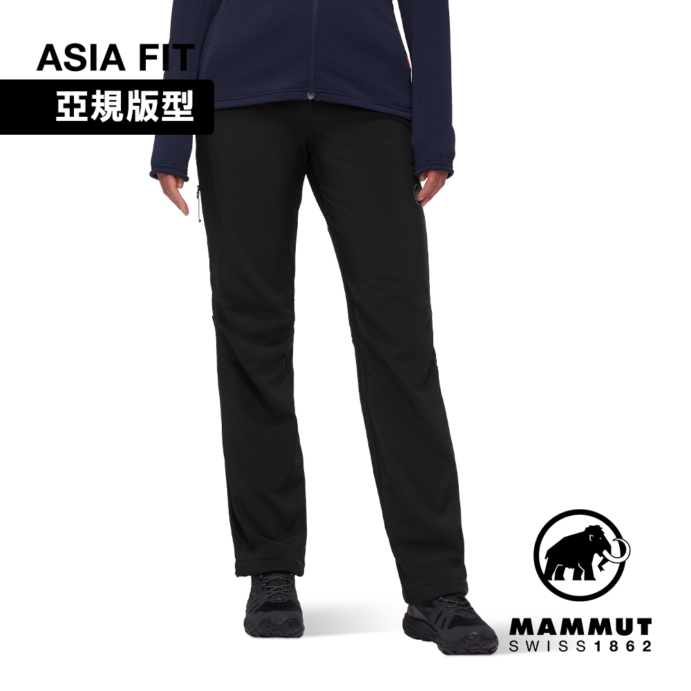 【Mammut 長毛象】Runbold Winter SO Pants AF W 冬季防潑水健行長褲 黑色 女款 #1021-01410