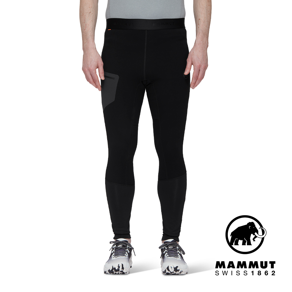 【Mammut 長毛象】Aconcagua ML Tights long 保暖刷毛內搭緊身褲 黑色 男款 #1022-00214