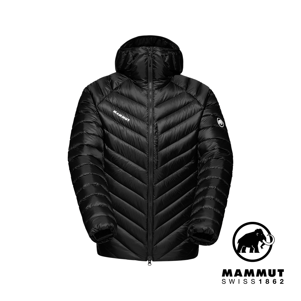 【Mammut 長毛象】Broad Peak IN Hooded Jacket 防潑水羽絨連帽外套 男款 黑色 #1013-02961