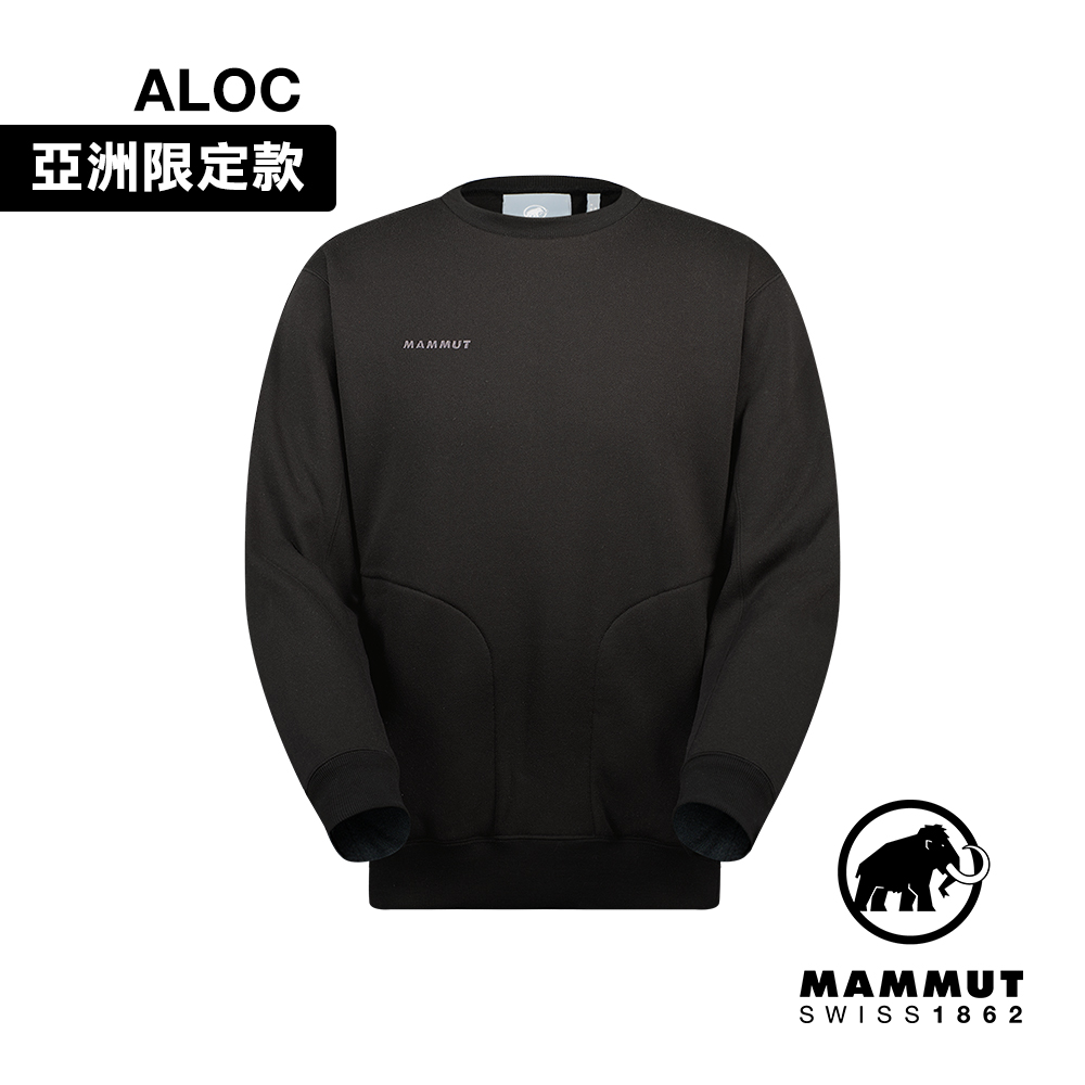 【Mammut 長毛象】Mammut Essential ML CrewNeck AF 長袖內刷毛衛衣 黑色 中性款 #1014-05560