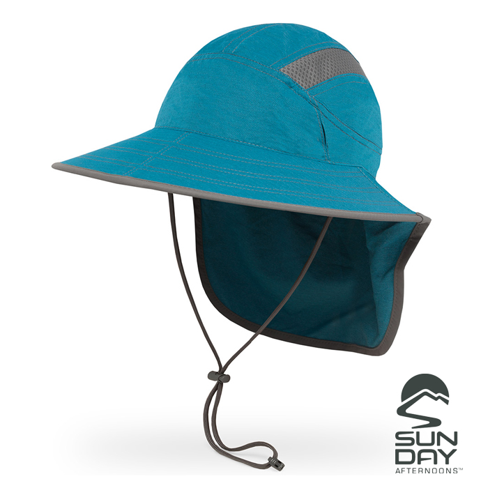 【SUNDAY AFTERNOONS】抗UV防潑透氣護頸帽(鏡腳置孔) Ultra-Adventure(山巒藍)_2A01392B-611