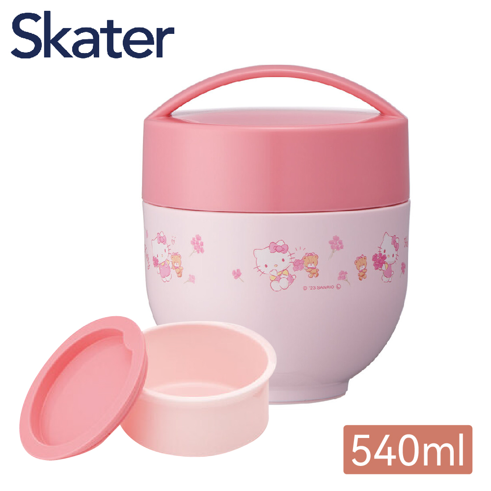 【日本Skater】不鏽鋼雙層保溫便當盒 540ml Hello Kitty